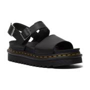 Zwarte Platte Hydro Sandalen Dr. Martens , Black , Dames