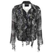 Doorschijnende blouse met magazineprint Versace Jeans Couture , Multic...