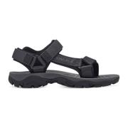 Zwarte Casual Open Platte Sandalen s.Oliver , Black , Heren