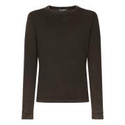 Zwarte Crewneck Sweatshirt met Lange Mouwen Dolce & Gabbana , Gray , H...