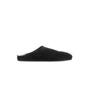 Suede Muiltjes met Ronde Neus The Row , Black , Heren