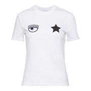 Geborduurd ster T-shirt Chiara Ferragni Collection , White , Dames