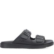 Zwarte Open Slippers voor Mannen Rieker , Black , Heren