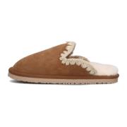 Eskimo Pantoffel Dames Suède Cognac Mou , Brown , Dames