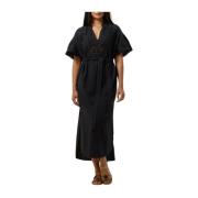 Dames Jurken Charm Cotton Caftan Sissel Edelbo , Black , Dames