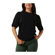 Puff Sleeve T-shirt Zwart Minus , Black , Dames