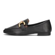 Zwarte Loafer met Gouden Detail Bibi Lou , Black , Dames