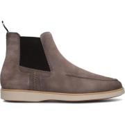 Grijze Suède Chelsea Boots met Spiegelnaad Magnanni , Brown , Heren