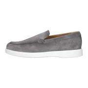 Elegante Sportieve Loafers Grijs Suède Giorgio , Gray , Heren