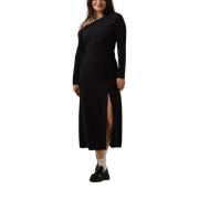 Zwarte Midi Jurk Fanyamd Long Modström , Black , Dames