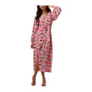 Peony Wrap Jurk Roze Catwalk Junkie , Multicolor , Dames