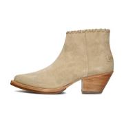 Beige Suède Enkellaarzen Lute Ankie Shabbies , Beige , Dames