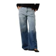 Wide Leg Jeans Malomw 143 My Essential Wardrobe , Blue , Dames