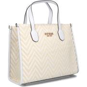 Silvana 2 Compartiment Tote Tas Guess , White , Dames