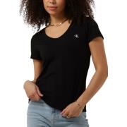 Geborduurde Stretch Tops T-shirts Calvin Klein , Black , Dames