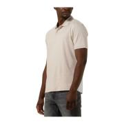 Glad Katoen Slim Polo T-shirt Calvin Klein , Beige , Heren