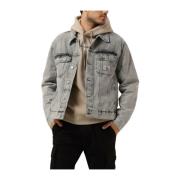 Denim Jacket 90s Stijl Grijs Calvin Klein , Gray , Heren