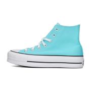 Blauwe Canvas Hoge Sneakers Converse , Blue , Dames