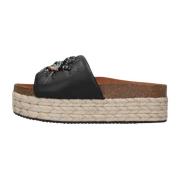 Zwarte Eye Flatform Slippers Kurt Geiger , Black , Dames