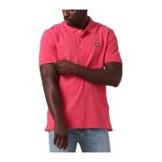 Heren Polo T-shirt Lyle & Scott , Pink , Heren