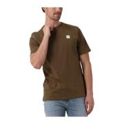 Groene Logo Badge T-shirt Scotch & Soda , Green , Heren