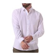 Slim Fit Linnen Shirt in Wit Selected Homme , White , Heren