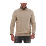 Heren Crew Neck Trui Kameel Selected Homme , Brown , Heren