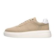 Beige Tufted 21 Sneakers met Plateauzool Goosecraft , Beige , Heren