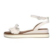 Beige Ruffle Sandalen Stijlvol Zomer Inuovo , Beige , Dames