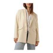 Beige Relaxed Blazer Selected Femme , Beige , Dames