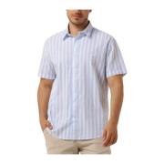 Blauw/Wit Gestreept Linnen Shirt Klassiek Selected Homme , Multicolor ...