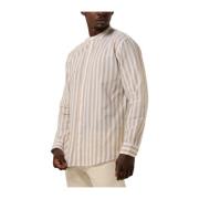 Casual Linnen Shirt met Band Kraag Selected Homme , Multicolor , Heren