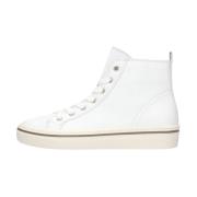 Witte High-Top Sneaker met Rits Gabor , White , Dames