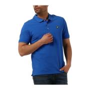 Heren Polo T-shirt Blauw Lyle & Scott , Blue , Heren