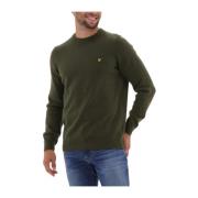 Crew Neck Lambswool Blend Jumper Lyle & Scott , Green , Heren