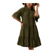 Ruffle Sleeve Korte Jurk Groen Scotch & Soda , Green , Dames