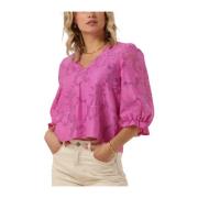 Roze 3/4 Mouw Top Selected Femme , Pink , Dames