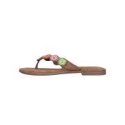 Kleurrijke Suède Slippers Lazamani , Multicolor , Dames