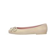 Beige Suède Ballerina's met Strik Pretty Ballerinas , Brown , Dames