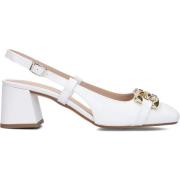 Witte Slingback Ballerina's Stefano Lauran , White , Dames