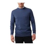 Heren Gebreide Trui Vest Blauw Profuomo , Blue , Heren