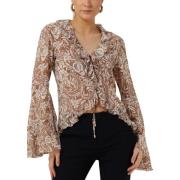 Beige Creponne Lure Blouse Liu Jo , Multicolor , Dames