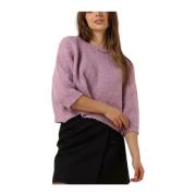 Lila Gebreide Trui voor Dames Lollys Laundry , Purple , Dames