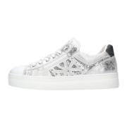 Zilveren Lage Sneakers met Glitters Nerogiardini , Gray , Dames