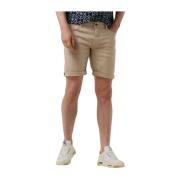 Zand Denim Shorts voor Zomer Pure Path , Beige , Heren