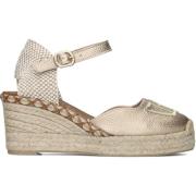 Gouden leren espadrilles met gesp Hispanitas , Yellow , Dames