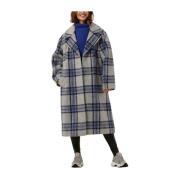 Sallie Check Coatr Lichtgrijs Modström , Multicolor , Dames