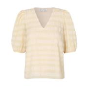 Ecru Blouse Modström , Beige , Dames