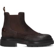 Klassieke Leren Boots Milano 17701 Santoni , Brown , Heren