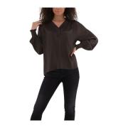 Bruine Blouse Talan Ibana , Brown , Dames